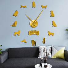 Load image into Gallery viewer, Bernese Mountain Dog Frameless Wall Clock Berner Sennenhund DIY Giant Wall Clock Bernese Cattle Dog Home Deocr Large Wall Watch