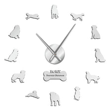 Load image into Gallery viewer, Bernese Mountain Dog Frameless Wall Clock Berner Sennenhund DIY Giant Wall Clock Bernese Cattle Dog Home Deocr Large Wall Watch
