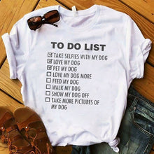 Load image into Gallery viewer, Fashion Women T Graphic Top Tshirt Love Dog Leopard Printed Summer Cute Letters Female Tee Shirt Femme Ladies Clothes T-shirt
