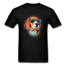 Load image into Gallery viewer, Watercolor Painting Anime Tshirts Beagle Neon Dog Sunshine Printed On T Shirt For Boy Women Men Unisex Regular Tee-Shirt
