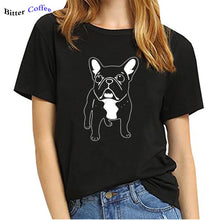 Load image into Gallery viewer, Summer women cotton french bulldog print t shirt women casual dog print t-shirt for girls short sleeve women tshirt tops
