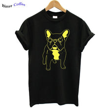 Load image into Gallery viewer, Summer women cotton french bulldog print t shirt women casual dog print t-shirt for girls short sleeve women tshirt tops
