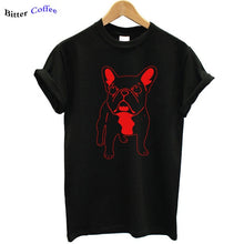 Load image into Gallery viewer, Summer women cotton french bulldog print t shirt women casual dog print t-shirt for girls short sleeve women tshirt tops
