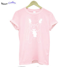 Load image into Gallery viewer, Summer women cotton french bulldog print t shirt women casual dog print t-shirt for girls short sleeve women tshirt tops
