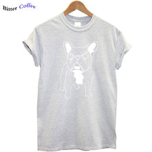 Load image into Gallery viewer, Summer women cotton french bulldog print t shirt women casual dog print t-shirt for girls short sleeve women tshirt tops
