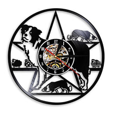 Load image into Gallery viewer, Border Collie Dog Wall Clock Border Collie Training Club Herding Dog Breed Wall Decor Vinyl Record Wall Clock Dog Lovers Gift
