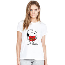 Load image into Gallery viewer, Cartoon Harajuku Cute Dog Tv Summer Plus Size Loose O-NECK Modal Short Sleeve Tshirt Woman Fashion Casual Tshirts A19516
