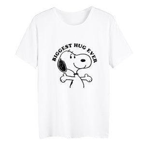 Cartoon Harajuku Cute Dog Tv Summer Plus Size Loose O-NECK Modal Short Sleeve Tshirt Woman Fashion Casual Tshirts A19516