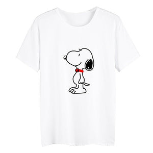 Cartoon Harajuku Cute Dog Tv Summer Plus Size Loose O-NECK Modal Short Sleeve Tshirt Woman Fashion Casual Tshirts A19516