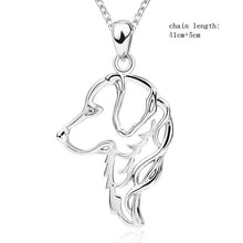 Load image into Gallery viewer, SG 925 sterling silver chain pendant golden retriever necklace with cute dog necklaces fashion jewelry making for women gifts
