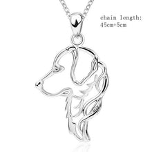 Load image into Gallery viewer, SG 925 sterling silver chain pendant golden retriever necklace with cute dog necklaces fashion jewelry making for women gifts
