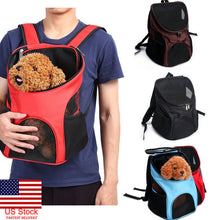 Load image into Gallery viewer, Outdoor Double Shoulder Dog Bag Backpack Pet Travel Dog Cat Carrier Mesh Windows Breathable Mesh Pet Carrier Comfort Portable
