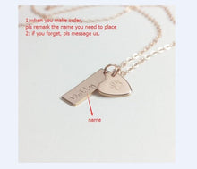 Load image into Gallery viewer, Name Necklace Dog Paw Necklace Personalized Dog Necklace Paw Print Dog Bone Initial Charm Pet Jewelry for gift YLQ0388
