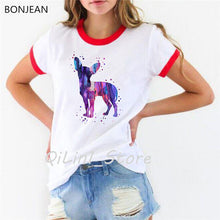 Load image into Gallery viewer, Hipster Cool Dachshund Watercolor T-Shirt femme Summer Fashion Women T Shirt Pretty Girl Casual Top tshirt Cute Dog Art Design
