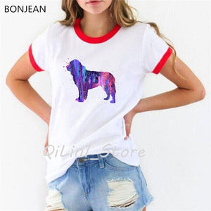 Hipster Cool Dachshund Watercolor T-Shirt femme Summer Fashion Women T Shirt Pretty Girl Casual Top tshirt Cute Dog Art Design