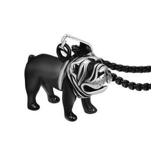 Valily New Arrival Cute French Bulldog Necklace Stainless Steel Lovely Dog Animal Pendant Necklace Jewelry for Man Women