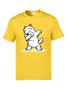 Dabbing Pitbull Terrier Dog Funny Tops T Shirt Cute Pug Corgi Kiltro Canis Printed On Tshirts For Teenage Boy High Quality Tops