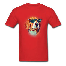 Load image into Gallery viewer, Watercolor Painting Anime Tshirts Beagle Neon Dog Sunshine Printed On T Shirt For Boy Women Men Unisex Regular Tee-Shirt
