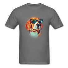 Load image into Gallery viewer, Watercolor Painting Anime Tshirts Beagle Neon Dog Sunshine Printed On T Shirt For Boy Women Men Unisex Regular Tee-Shirt
