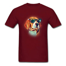 Load image into Gallery viewer, Watercolor Painting Anime Tshirts Beagle Neon Dog Sunshine Printed On T Shirt For Boy Women Men Unisex Regular Tee-Shirt
