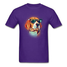 Load image into Gallery viewer, Watercolor Painting Anime Tshirts Beagle Neon Dog Sunshine Printed On T Shirt For Boy Women Men Unisex Regular Tee-Shirt
