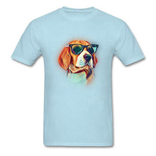 Load image into Gallery viewer, Watercolor Painting Anime Tshirts Beagle Neon Dog Sunshine Printed On T Shirt For Boy Women Men Unisex Regular Tee-Shirt
