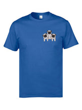 Load image into Gallery viewer, Kawaii Three Pugs Yellow T Shirts Cute Animal Pekingese Dog Printed On Mens Tshirt 2019 Newest Student Tshirts Fools Day
