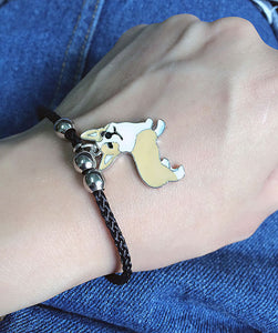 New Lovely Welsh Corgi Dog Pendant Necklace Pet Charm Best Friends Christmas Gifts Bracelets For Wamen Friendship Bracelets DIY