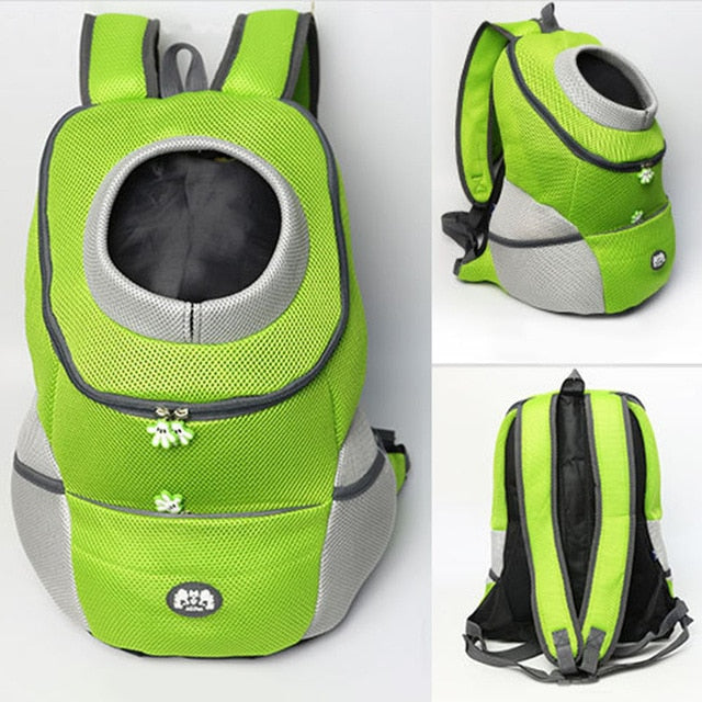 Bag for Dogs Travel Double Shoulder Backpack Dogs Bag Carrying Bleathable Mesh Pet Carrier Dog front Chest Backpack for Hiking29