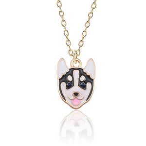 Cute Dog Necklace For Women Animal Puppy Doggy Pendant Kawaii Shiba Inu Husky Poodle Necklaces&Pendants Jewelry