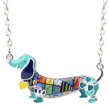 Load image into Gallery viewer, Bonsny Enamel Statement Maxi Pet Dachshund Dog Choker Necklace Alloy Pendant Chain Collar 2018 New Animal Jewelry For Women Gift
