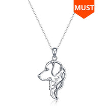 Load image into Gallery viewer, SG 925 sterling silver chain pendant golden retriever necklace with cute dog necklaces fashion jewelry making for women gifts
