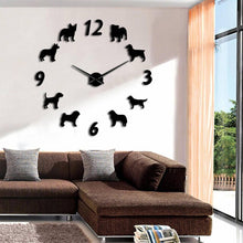 Load image into Gallery viewer, 3D Explosive Dog Digital Acrylic Mirror Wall Clock European Living Room Large Wall Eva Wall Gifts Wall Clock Modern Design
