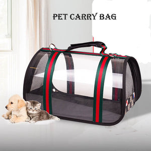 AHUAPET Pet Carrier Bag Dog Bags For Small Dogs Cats Backpack Eco-friendly Waterproof Windproof Transparent Dog Travel Bag  E