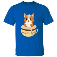 Load image into Gallery viewer, Funny New Design Corgpuccino Corgi Dog Best Seller Tshirt Man Summer Men Women T-Shirts Round Collar T-Shirt Clothes Tee Tops
