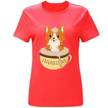 Load image into Gallery viewer, Funny New Design Corgpuccino Corgi Dog Best Seller Tshirt Man Summer Men Women T-Shirts Round Collar T-Shirt Clothes Tee Tops
