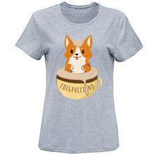 Load image into Gallery viewer, Funny New Design Corgpuccino Corgi Dog Best Seller Tshirt Man Summer Men Women T-Shirts Round Collar T-Shirt Clothes Tee Tops
