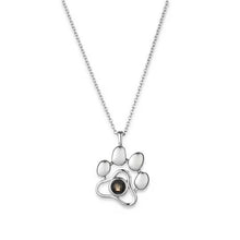 Load image into Gallery viewer, Custom Projection Pet Photo Footprints Cat Dog Paw Necklace Memory Jewelry
