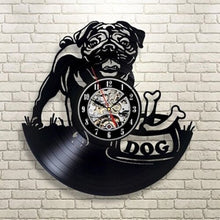 Load image into Gallery viewer, Cute Pet Dog Living Room Decoration Watch European American Style Design Retro Personality Vinyl Wall Clock Home Decor Clocks
