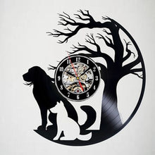 Load image into Gallery viewer, Cute Pet Dog Living Room Decoration Watch European American Style Design Retro Personality Vinyl Wall Clock Home Decor Clocks
