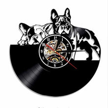 Load image into Gallery viewer, Cute Pet Dog Living Room Decoration Watch European American Style Design Retro Personality Vinyl Wall Clock Home Decor Clocks
