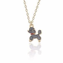 Load image into Gallery viewer, Fashion Creative Dog Necklace Glamour Female Animal Cute Puppy Pendant Kawaii White Pink Black Poodle Dog Necklace Pendant Gift
