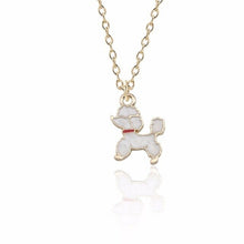 Load image into Gallery viewer, Fashion Creative Dog Necklace Glamour Female Animal Cute Puppy Pendant Kawaii White Pink Black Poodle Dog Necklace Pendant Gift
