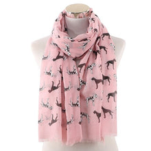 Load image into Gallery viewer, FOXMOTHER New White Pink Dalmatian Dog Scarfs Foulard Femme Bufanda Mujer Dog Scarves Women Dog Lover Gifts Mom
