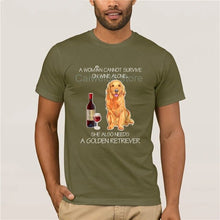 Load image into Gallery viewer, Men's 2019 Fashion Style T-Shirt Cannot Survive On Wine Alone Dog Lover Gift Men Printing Short Sleeve Tshirt trend
