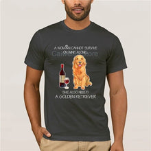 Load image into Gallery viewer, Men's 2019 Fashion Style T-Shirt Cannot Survive On Wine Alone Dog Lover Gift Men Printing Short Sleeve Tshirt trend
