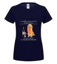 Load image into Gallery viewer, Men's 2019 Fashion Style T-Shirt Cannot Survive On Wine Alone Dog Lover Gift Men Printing Short Sleeve Tshirt trend
