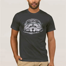 Load image into Gallery viewer, quality fashion men tshirt 100% Cotton Clothing Tops Tees Chow Chow On Paws Adult Dog Art By Lj Men's Cool Short Sleeve T Shirt
