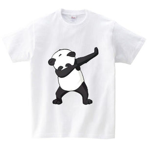 Cotton Boys Summer Tops Tee Dab Panda Dog Children funny T shirt  Dabbing Dance T-shirt For Kids Girls Celebrations Tshirt  NN