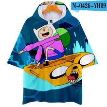 Load image into Gallery viewer, Adventure Time Finn And Jake The Dog Face T Shirt Men Women Fashion 3d Hoodie T-shirt Harajuku Streetwear Tshirt Tops Clothes
